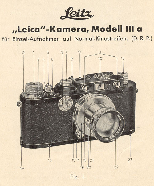 Bedienungsanleitung Leica IIIa