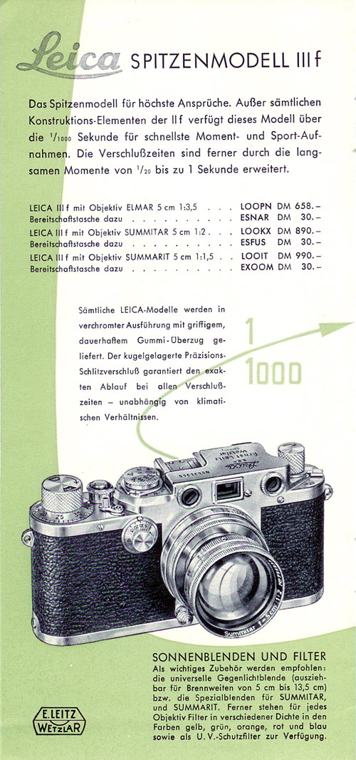 Das Leicasystem 1954