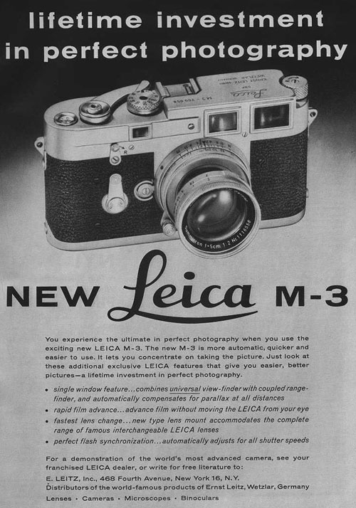 Amerikanische Anzeige Leica M3 